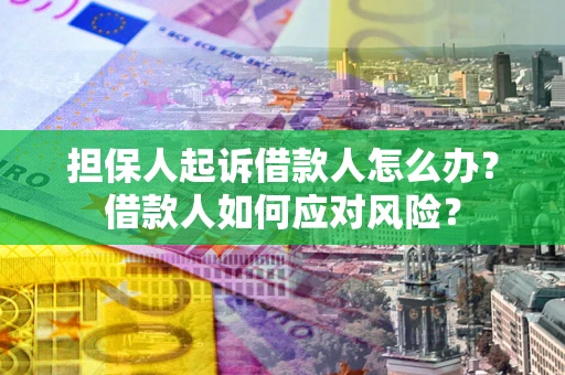 北京担保人起诉借款人怎么办？借款人如何应对风险？